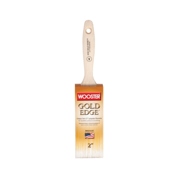 WOOSTER 5232-2 Paint Brush, 2 in W, 2-11/16 in L Bristle, Polyester Bristle, Flat Sash Handle