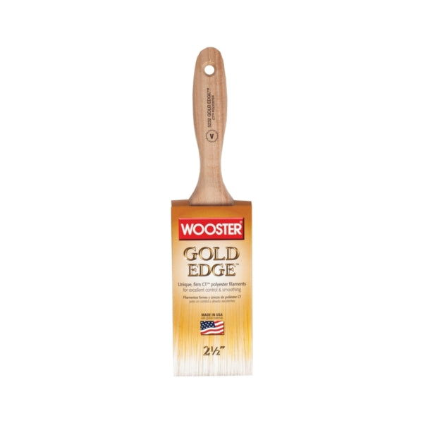 WOOSTER 5232-2-1/2 Paint Brush, 2-1/2 in W, 2-15/16 in L Bristle, Polyester Bristle, Flat Sash Handle