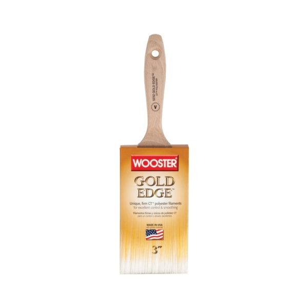 WOOSTER 5232-3 Paint Brush, 3 in W, 2-15/16 in L Bristle, Polyester Bristle, Flat Sash Handle