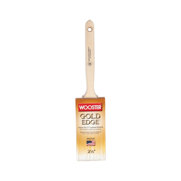 WOOSTER 5233-2-1/2 Paint Brush, 2-1/2 in W, 2-15/16 in L Bristle, Polyester Bristle, Flat Sash Handle