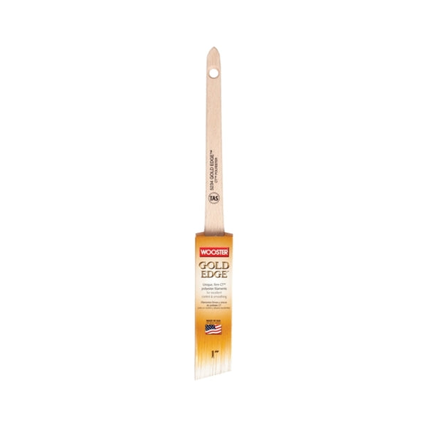 WOOSTER 5234-1 Paint Brush, 1 in W, 2-3/16 in L Bristle, Polyester Bristle, Sash Handle