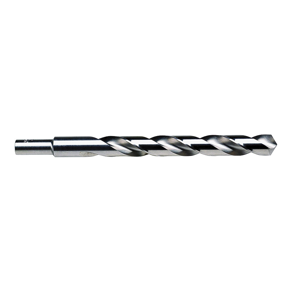 IRWIN 73828 Jobber Drill Bit, 7/16 in Dia, 5-1/2 in OAL, Spiral Flute, 2-Flute, 7/16 in Dia Shank, Reduced Shank
