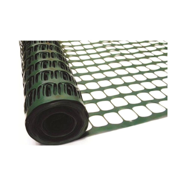 TENAX Guardian 5A030001 Visual Barrier, 100 ft L, 1-3/4 x 1-3/4 in Mesh, Oval Mesh, HDPE, Green