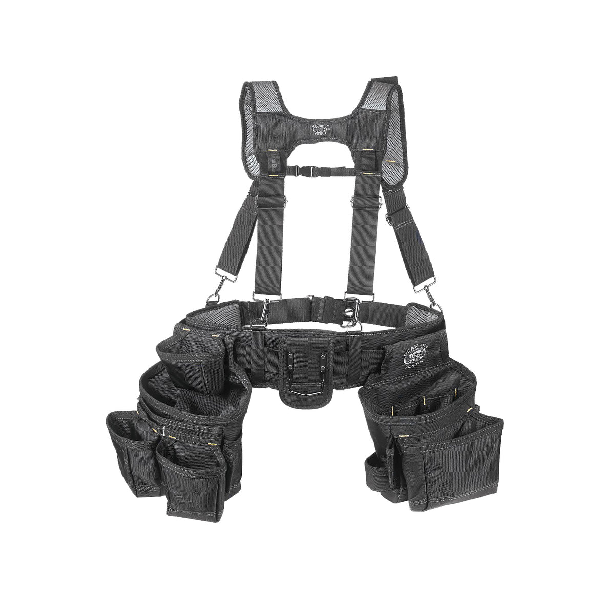 Dead On HDP400945 Carpenter&#39;s Suspension Rig, 52 in Waist, Poly Fabric, Black, 18-Pocket