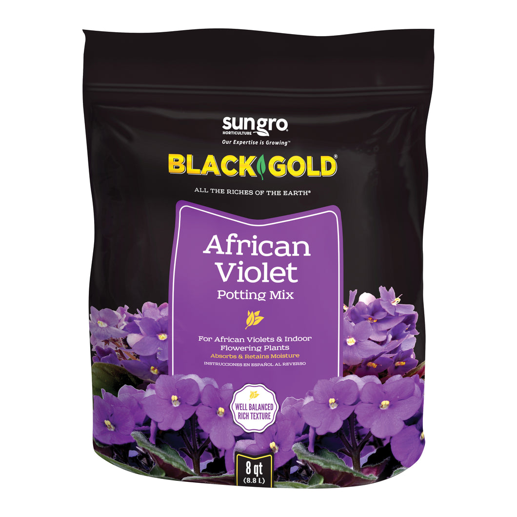 sun gro BLACK GOLD 1410502 8 QT P African Violet Potting Mix, Granular, Brown/Earthy, 240 Bag