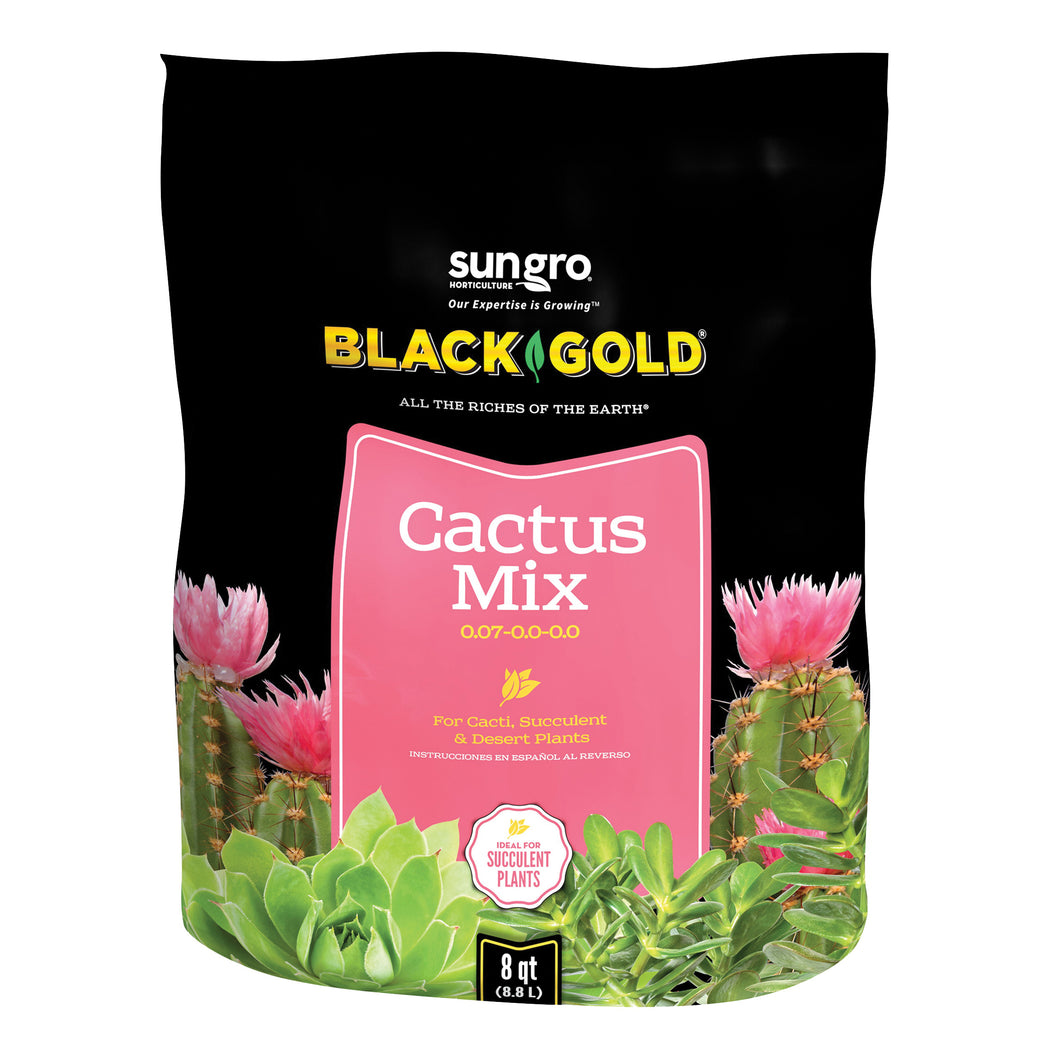 sun gro BLACK GOLD 1410602 8 QT P Cactus Mix, Granular, Brown/Earthy, 240 Bag