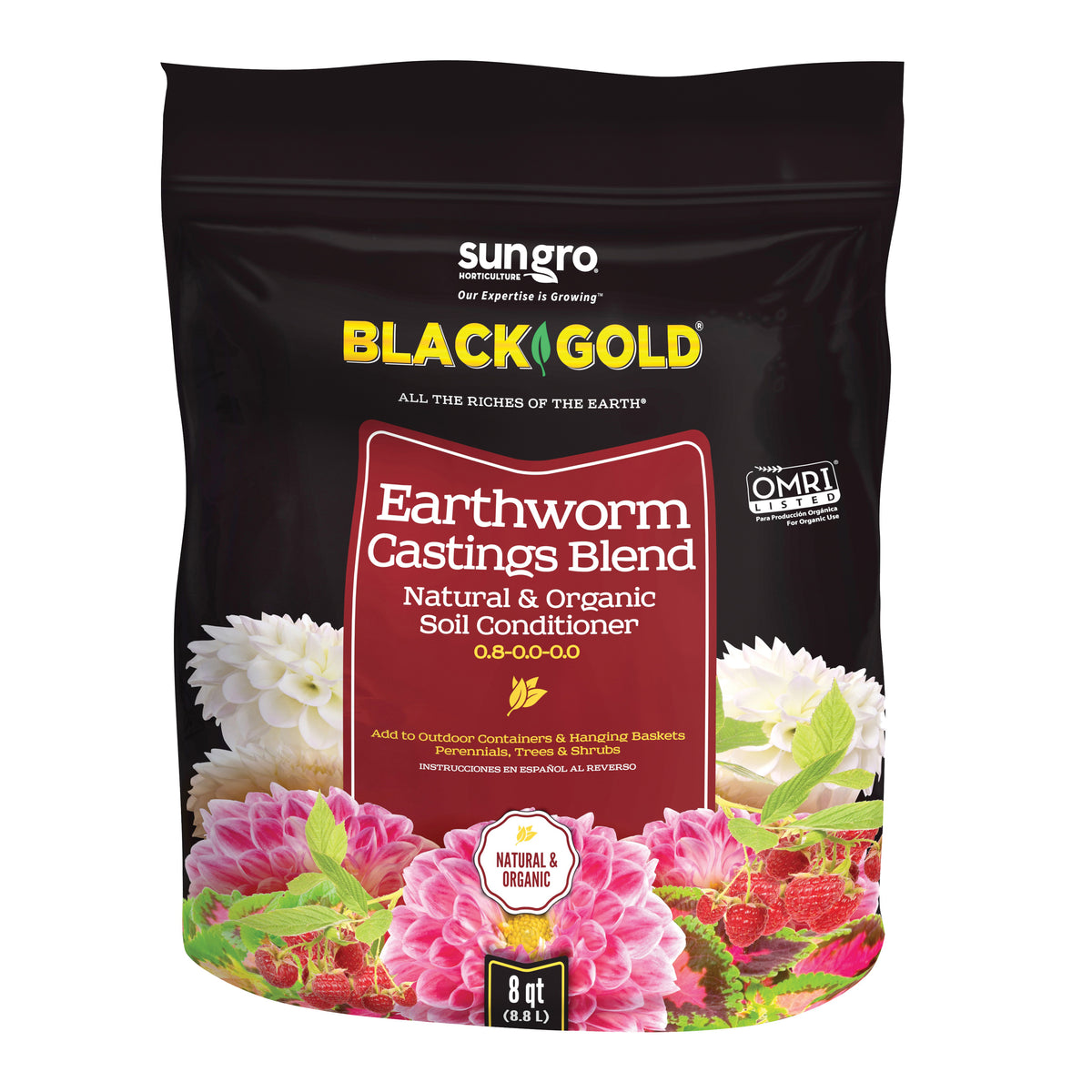 sun gro Sunshine 1490302.Q.08P Earthworm Casting, 8 qt Bag