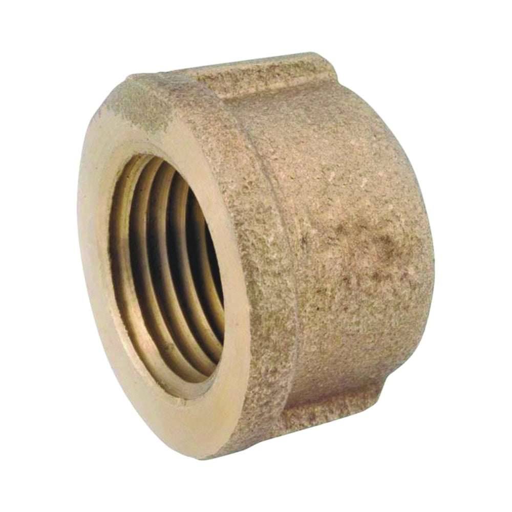 Anderson Metals 738108-06 Pipe Cap, 3/8 in, IPT, Brass, Red, 200 psi Pressure