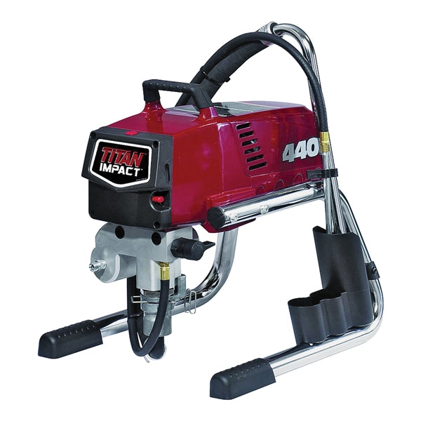 Titan 440 Series 805-000 Paint Sprayer, 0.875 hp, 50 ft L Hose, 1/4 in Dia Hose, 0.54 gpm, 3300 psi, Piston Pump