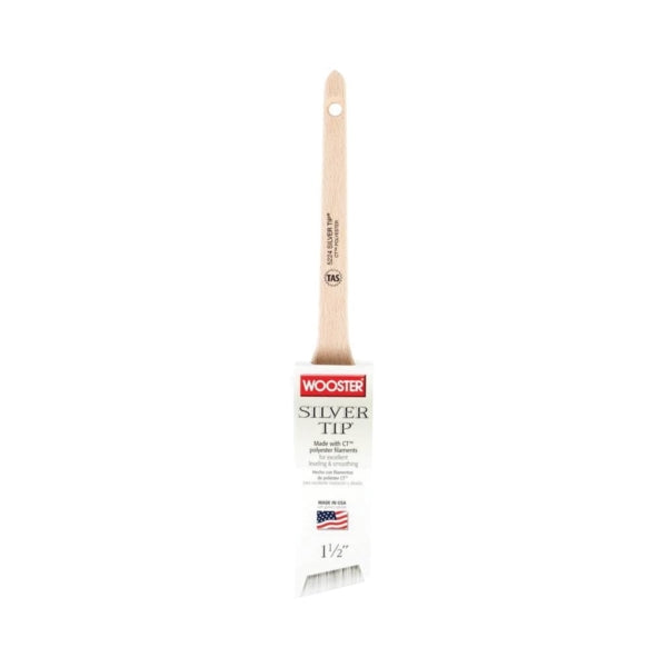 WOOSTER 5224-1-1/2 Paint Brush, 1-1/2 in W, 2-3/16 in L Bristle, Polyester Bristle, Sash Handle