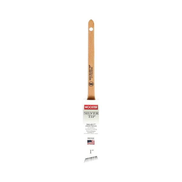 WOOSTER 5224-1 Paint Brush, 1 in W, 2-3/16 in L Bristle, Polyester Bristle, Sash Handle