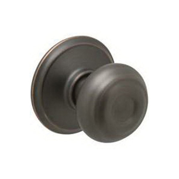 Schlage Georgian Series F170VGEO716 Dummy Door Knob with Camelot Trim, Steel, Aged Bronze