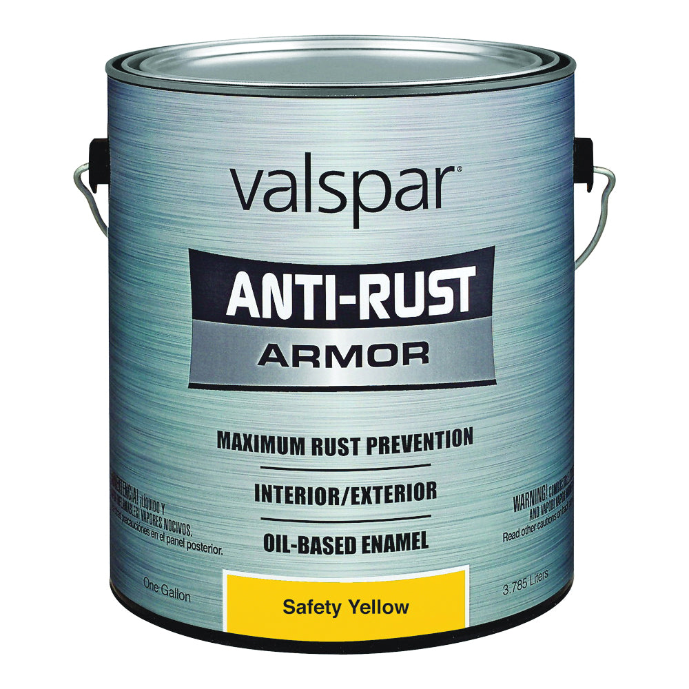 Valspar 21800 Series 044.0021845.007 Enamel, Gloss, Safety Yellow, 1 gal, Can