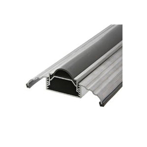 Frost King DAT39H Top Threshold, 36 in L, 3-1/2 in W, Aluminum/Vinyl, Silver