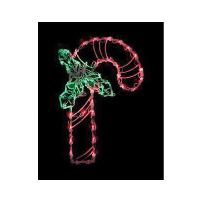 Hometown Holidays 60309 Pre-Lit Christmas Candy Cane Decor, 16 in L, LED Bulb