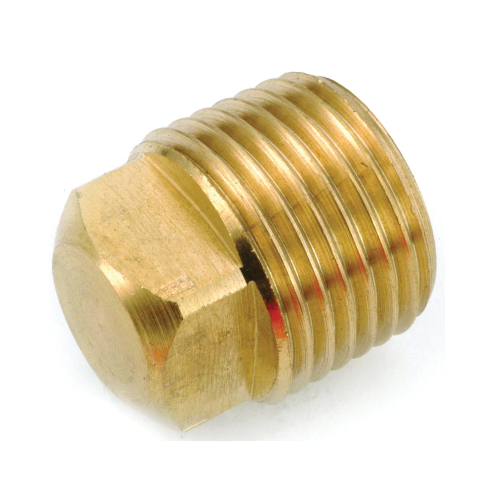 Anderson Metals 756109-04 Pipe Plug, 1/4 in, MIP, Square Head, Brass
