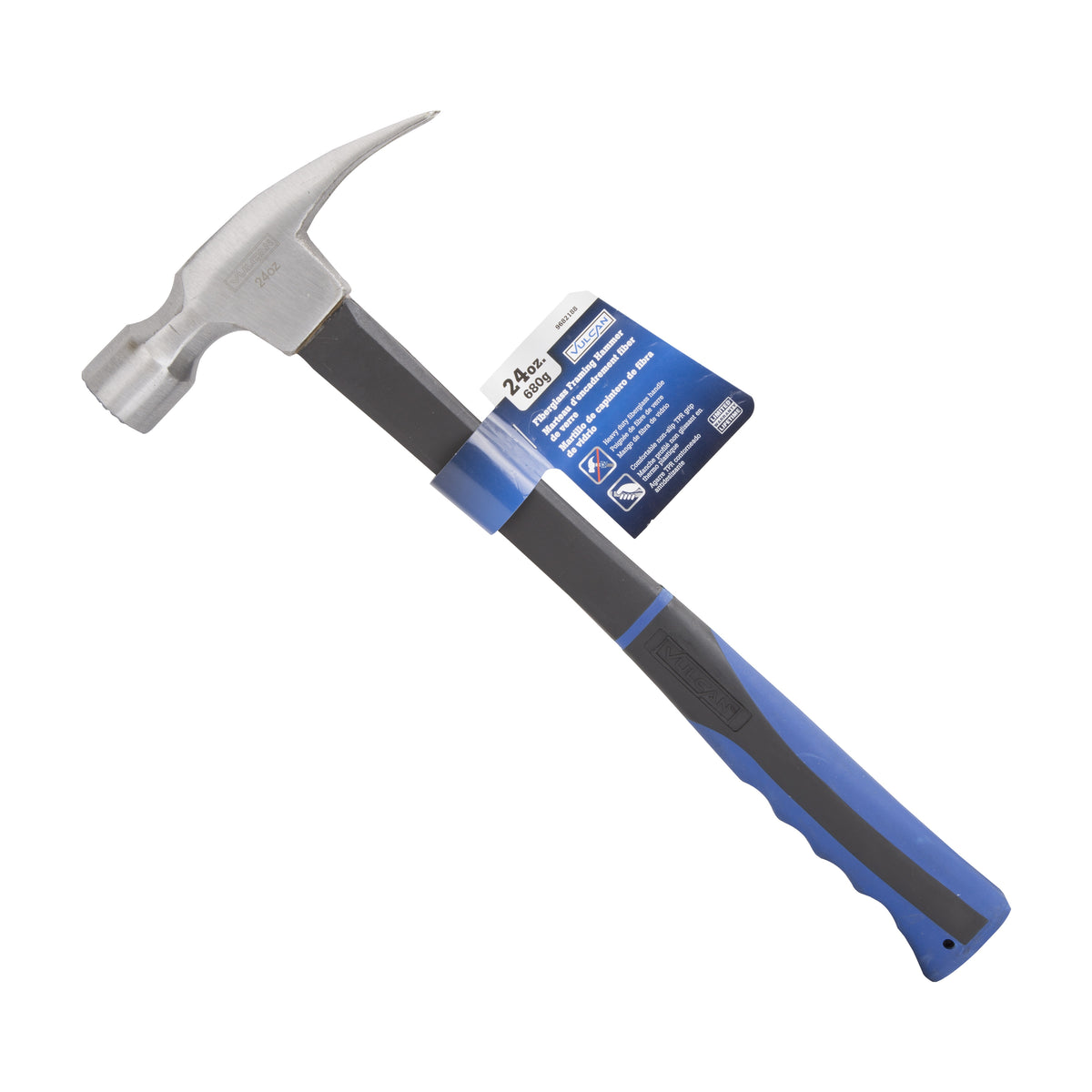 Vulcan JL60317 Hammer, 24 oz Head, Rip Framing, Framing Hammer Head, CS Head, 14-7/8 in OAL
