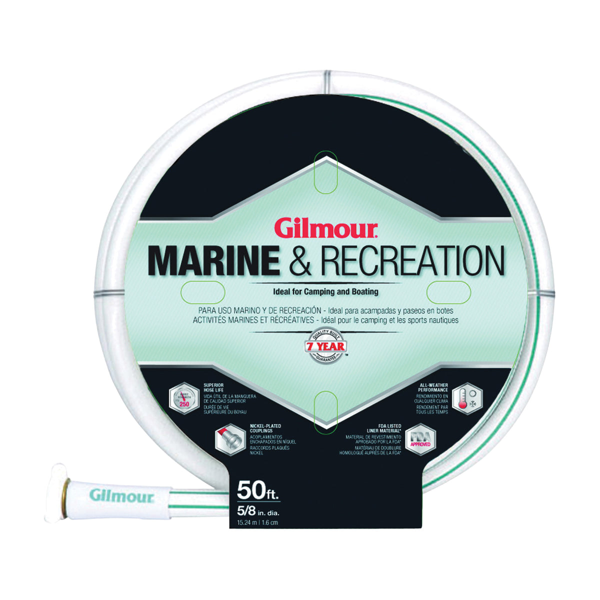 Gilmour 894501-1001 Safe Hose, 5/8 in ID, 50 ft L, White