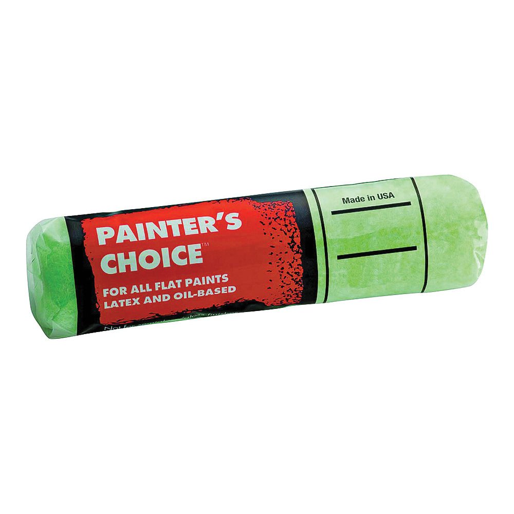 WOOSTER R276-9 Paint Roller Cover, 1/2 in Thick Nap, 9 in L, Fabric Cover, Mint Green