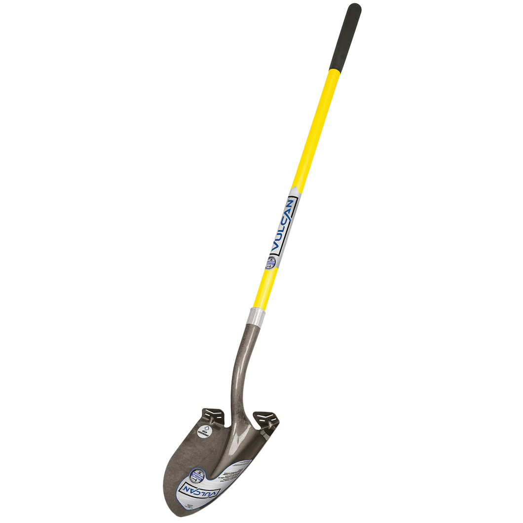 Vulcan 33251 PRL-F Shovel, 14 ga Gauge, Carbon Steel Blade, Fiberglass Handle, Cushion Grip Handle, 48 in L Handle