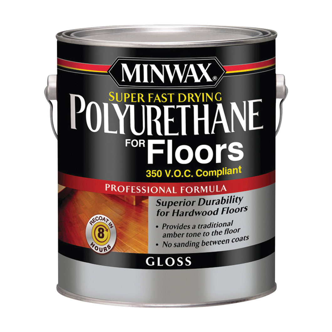 Minwax 130230000 Polyurethane, Gloss, Liquid, Clear, 1 gal, Can