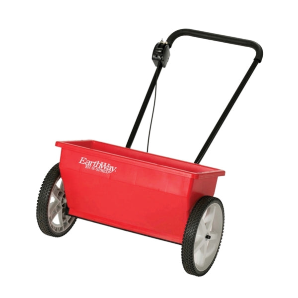 EarthWay 7312 Drop Spreader, 22 in W Spread, 75 lb Hopper, 100 lb Load Capacity, Steel Frame, Polyethylene Hopper