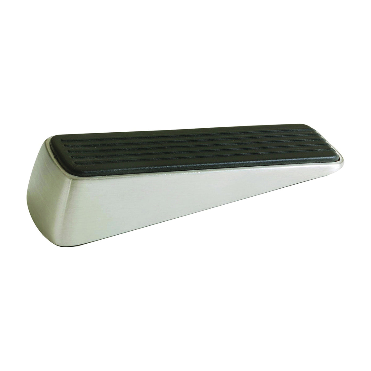 Shepherd Hardware 3314 Wedge Door Stop, Rubber, Satin Nickel