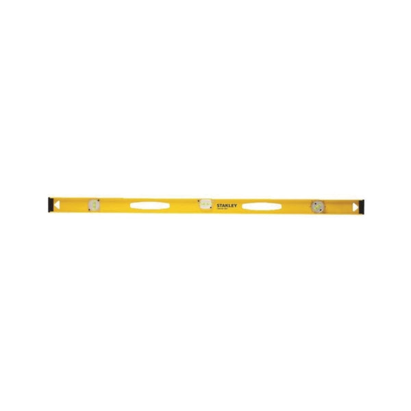 STANLEY 42-324 I-Beam Level, 24 in L, 3-Vial, 1-Hang Hole, Non-Magnetic, Aluminum, Black/Yellow