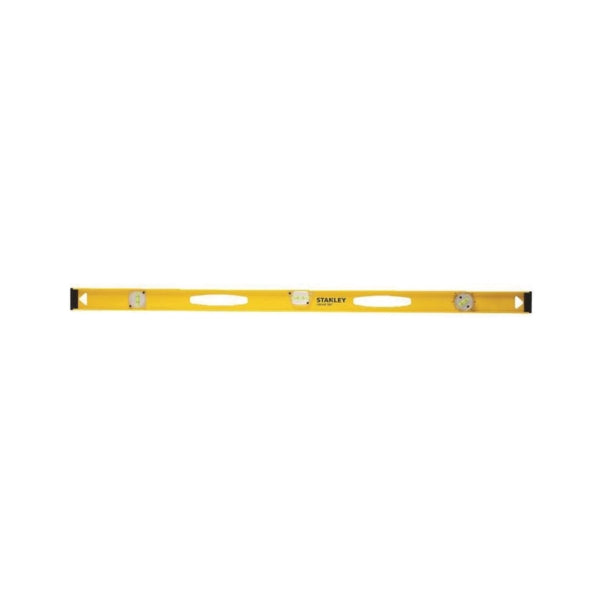 STANLEY 42-324 I-Beam Level, 24 in L, 3-Vial, 1-Hang Hole, Non-Magnetic, Aluminum, Black/Yellow