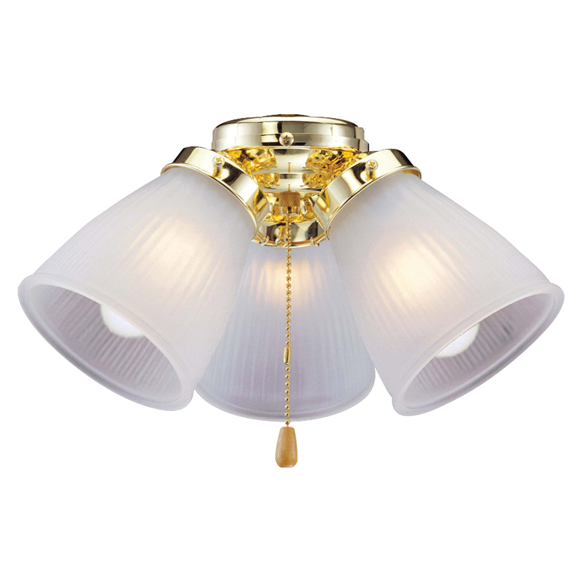 Boston Harbor Ceiling Fan Light Kit, Frosted Glass, Polished Brass, Polished Brass