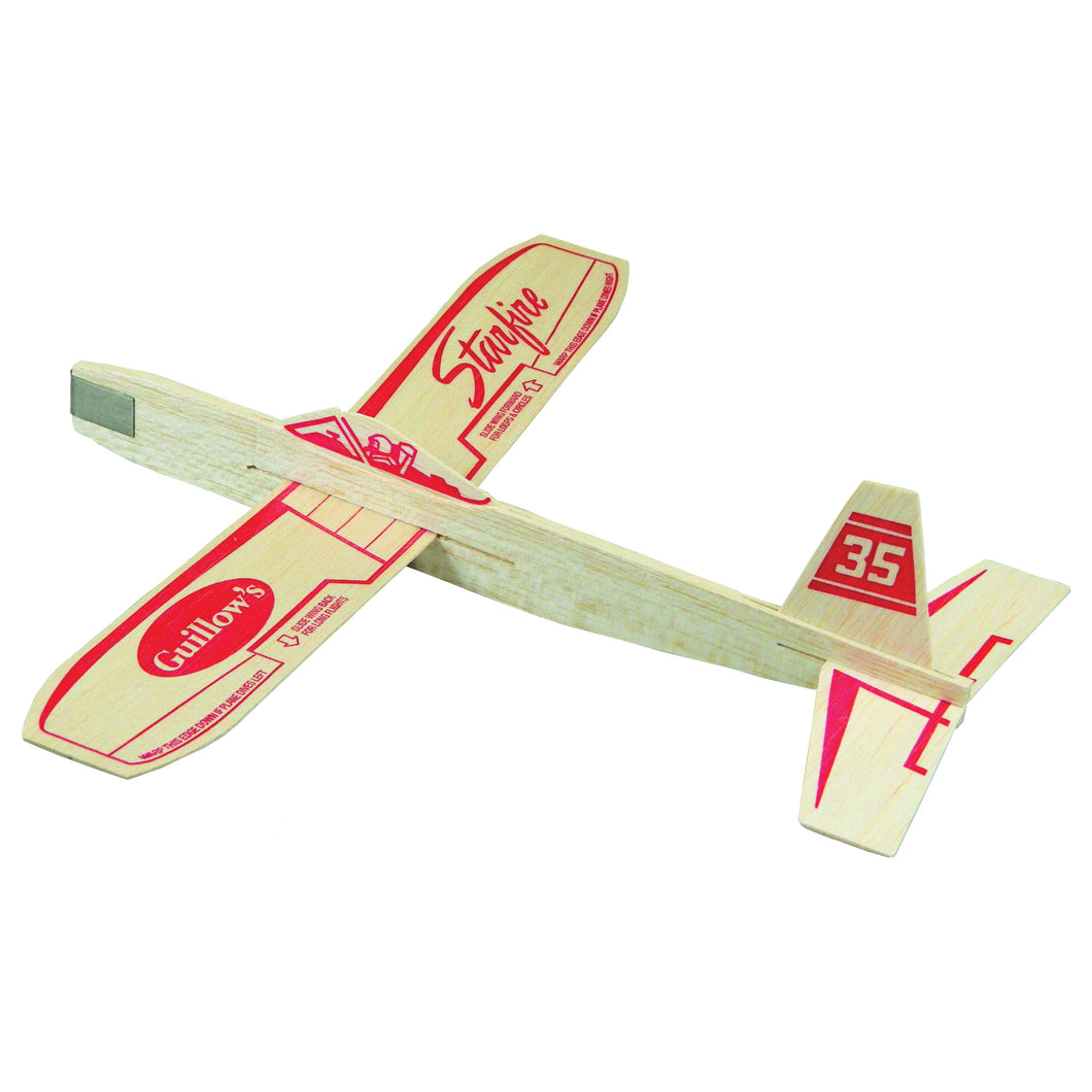 Guillow's Starfire 35 Balsa Glider Plane, 3 years and Up, 12 in, Wood