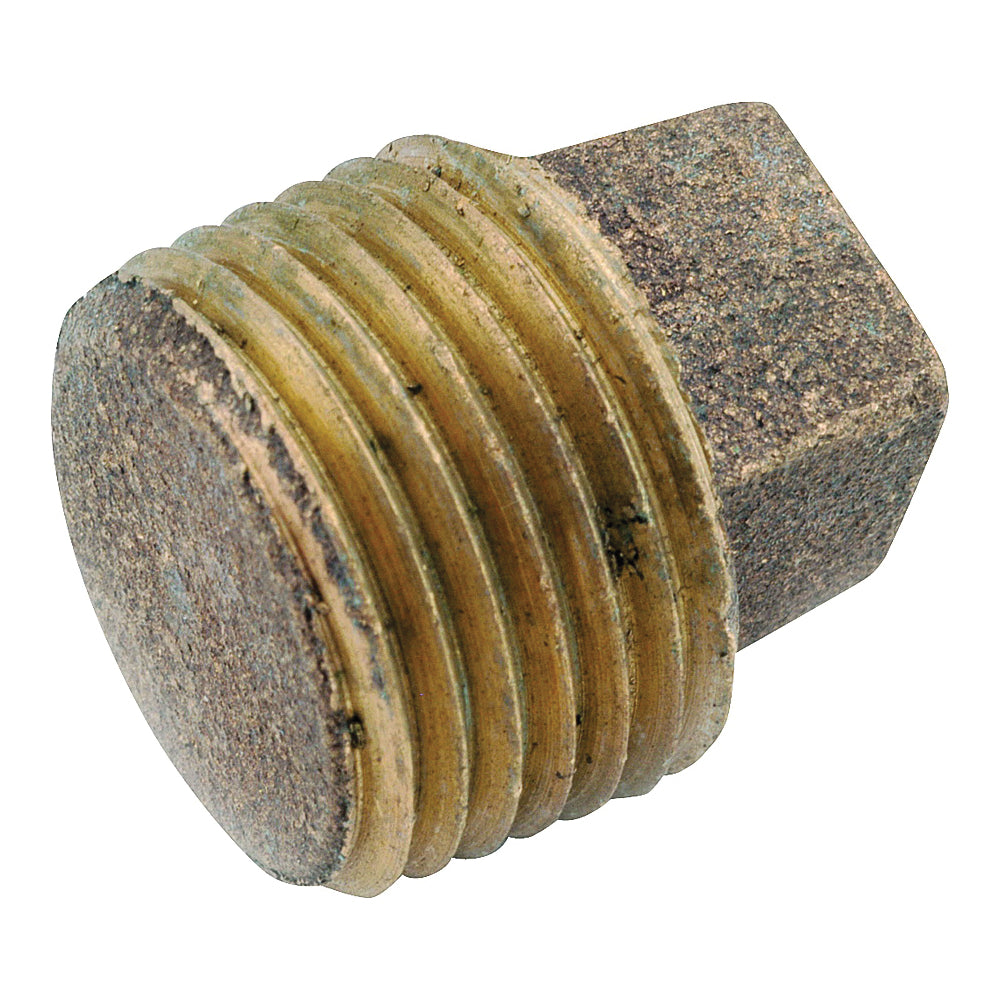 Anderson Metals 738114-04 Solid Pipe Plug, 1/4 in, IPT, Brass