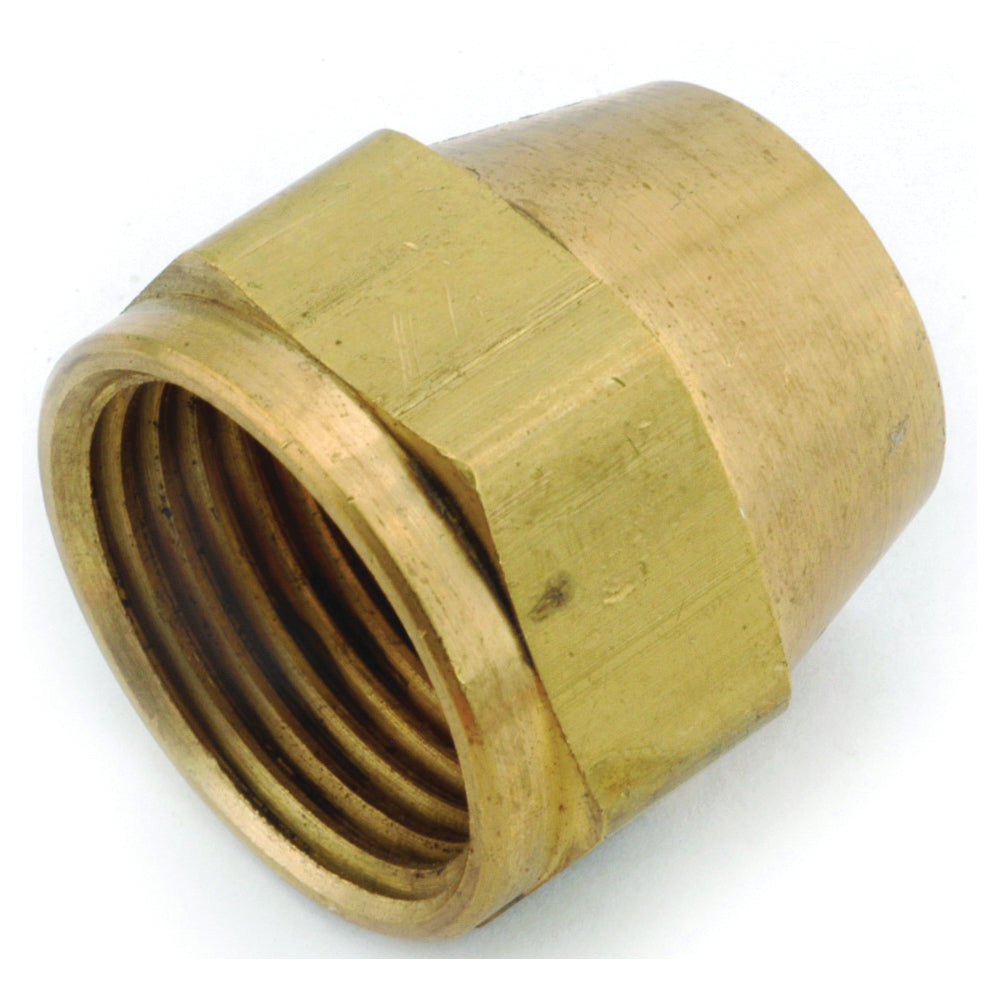 Anderson Metals 754014-10 Short Nut, 5/8 in, Flare, Brass
