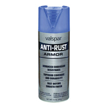 Load image into Gallery viewer, Valspar 044.0021959.076 Anti-Rust Enamel Spray Paint, Gloss, Safety Blue, 16 oz, Aerosol Can
