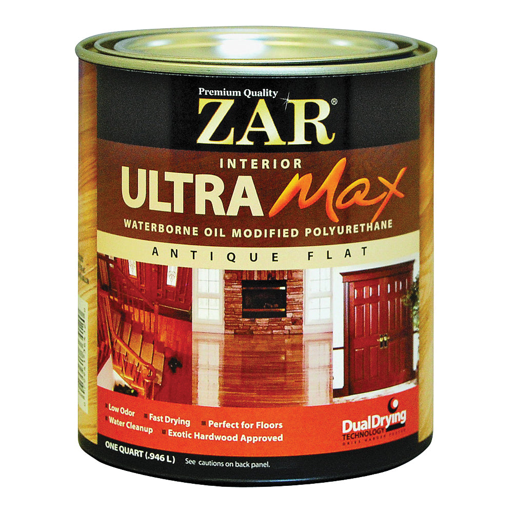 ZAR 36412 Polyurethane, Liquid, Antique Flat, 1 qt, Can