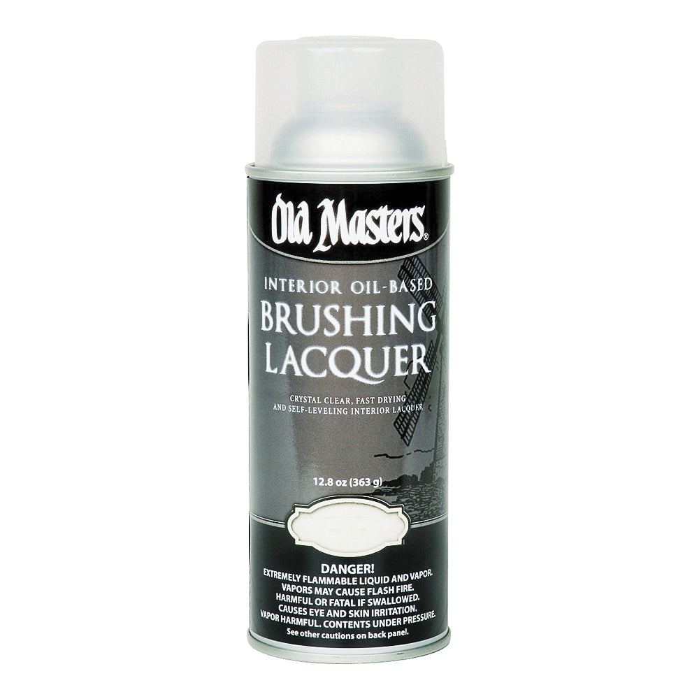 Old Masters 92710 Brushing Lacquer, Gloss, Liquid, Crystal Clear, 13 oz, Aerosol Can