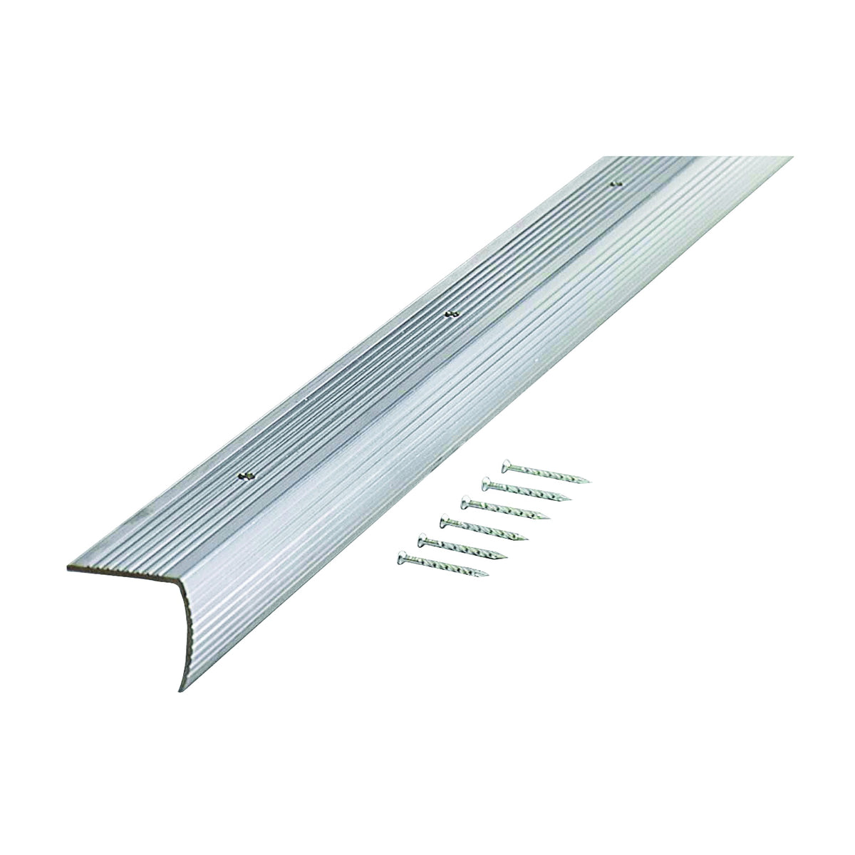 M-D 78022 Stair Edging, 36 in L, 1-1/8 in W, Aluminum