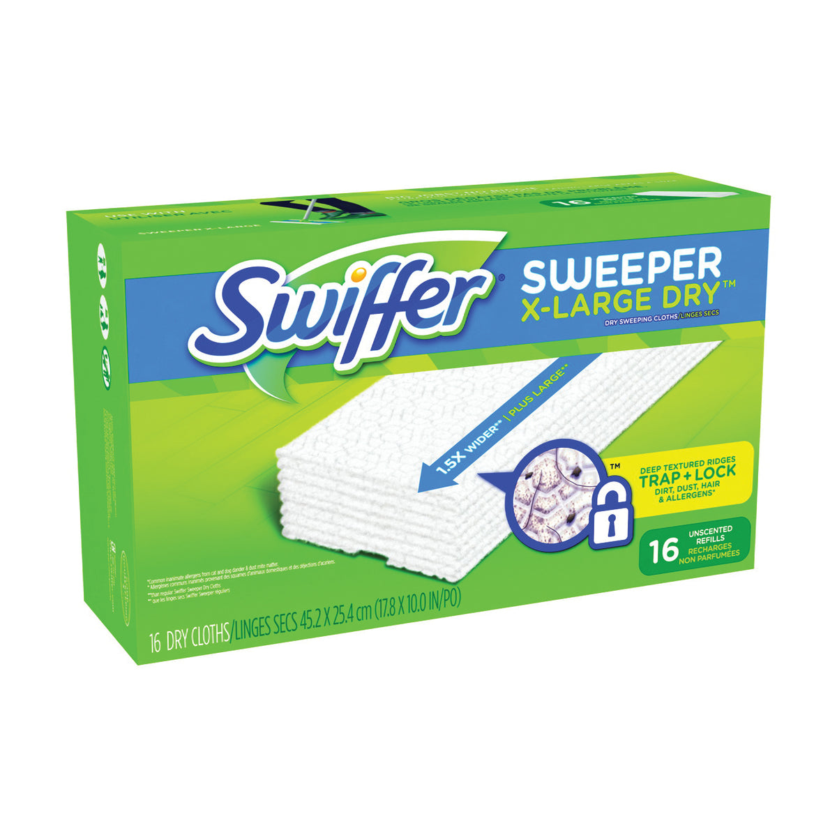 Swiffer 96826 Sweeper Cloth, 16 Pads Capacity