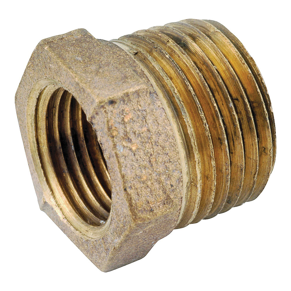 Anderson Metals 738110-0402 Reducing Pipe Bushing, 1/4 x 1/8 in, Male x Female, 200 psi Pressure
