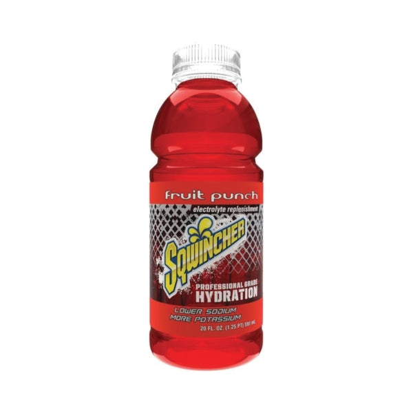 Sqwincher X374-MB600 Ready-to-Drink Hydration, Liquid, Fruit Punch Flavor, 20 oz Bottle