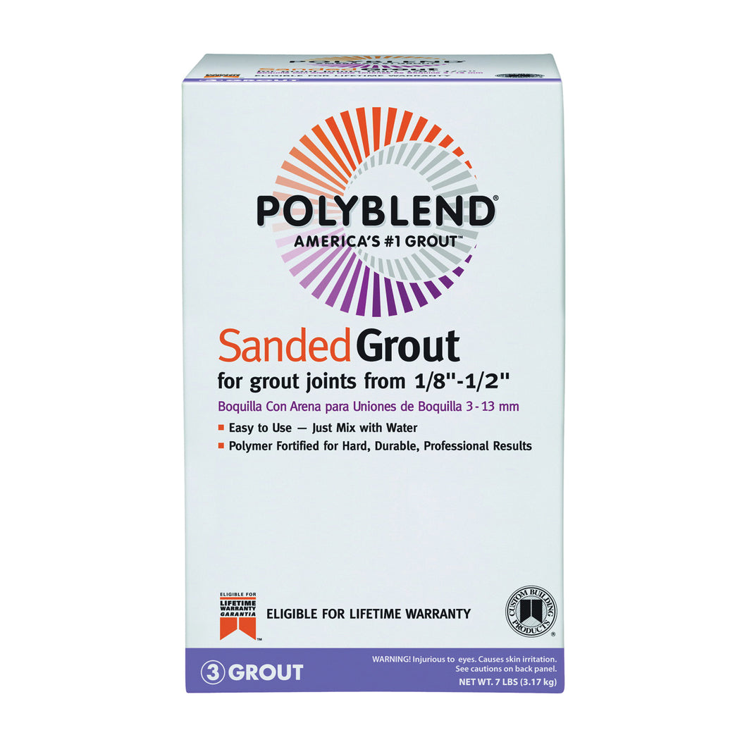 CUSTOM PBG1227-4 Tile Grout, Powder, Characteristic, Linen, 7 lb Box