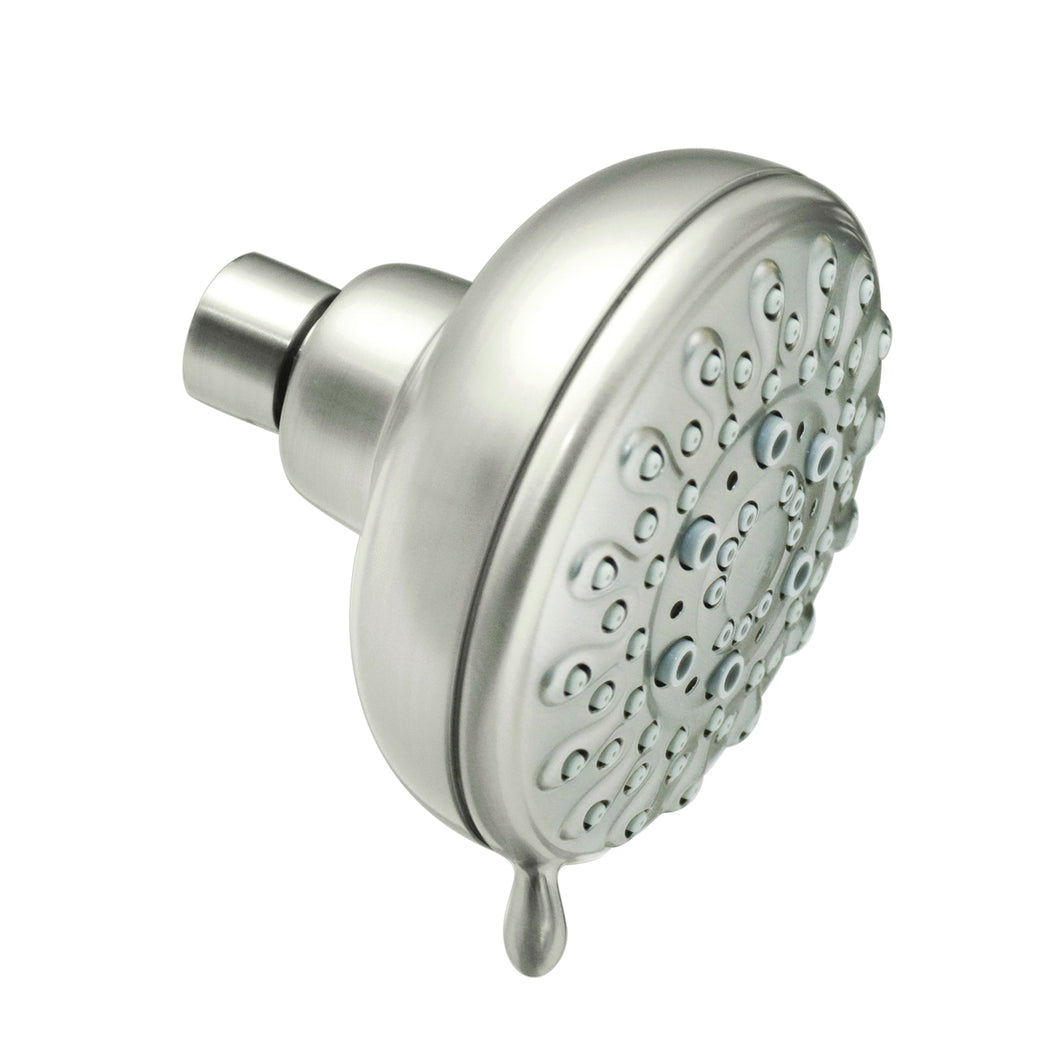 Moen Banbury 23045SRN Shower Head, 2 gpm, 1/2 in Connection, IPS, Brushed Nickel, 4 in Dia