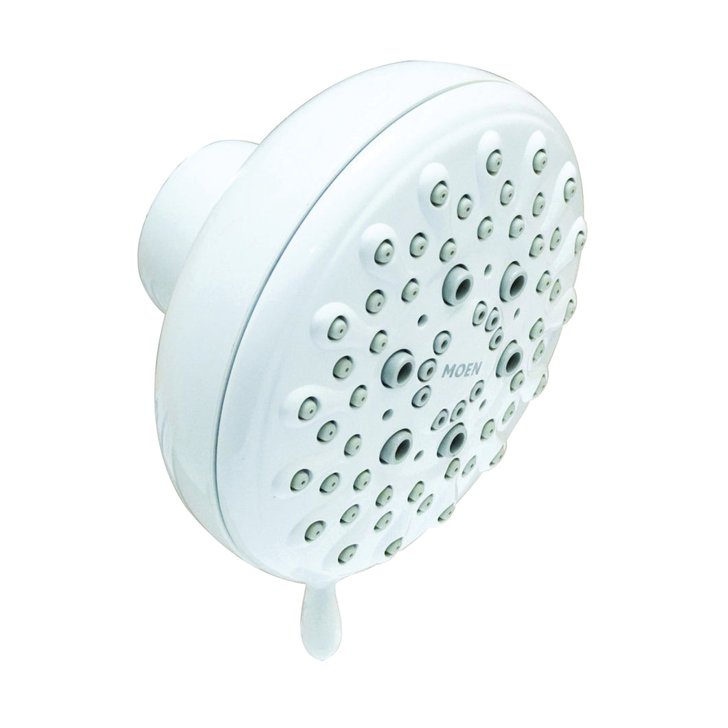 Moen Banbury 23045W Shower Head, 1.75 gpm, 1/2 in Connection, IPS, 5 in Dia
