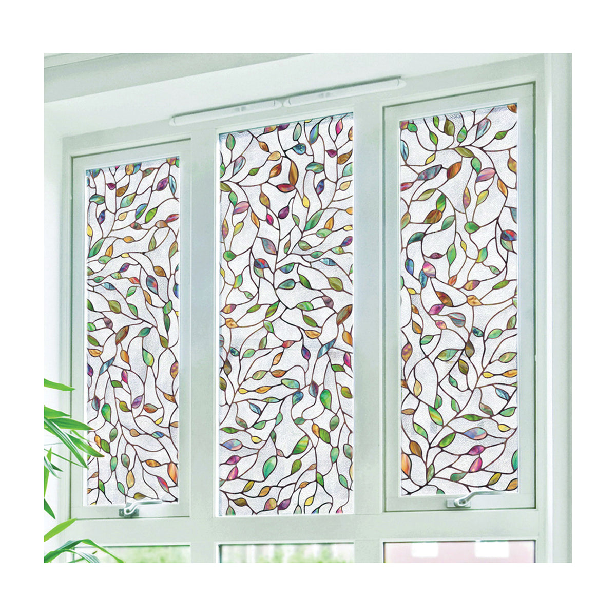 ARTSCAPE 02-3021 Window Film, 36 in L, 24 in W, New Leaf Pattern