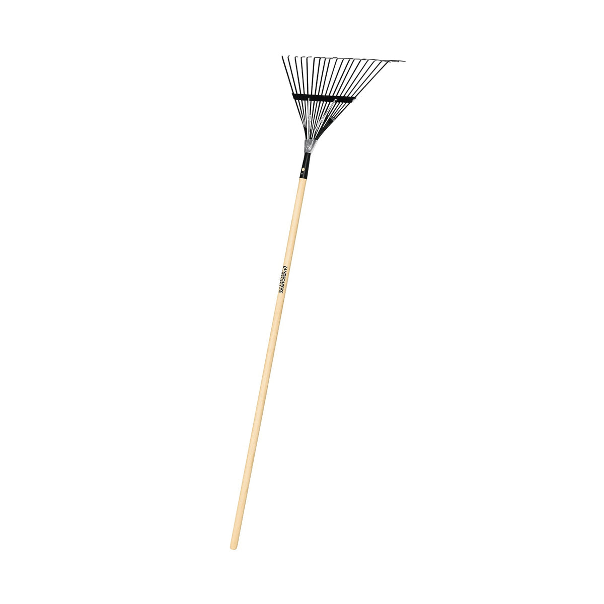 Landscapers Select 34588 Lawn/Leaf Rake, Steel Tine, 18-Tine, Hardwood Handle, 48 in L Handle