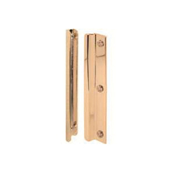 Defender Security U 9512 Entry Door Latch Shield, 6 in L, Steel, Brass