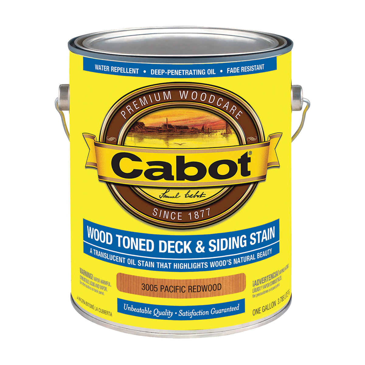 Cabot 3000 Series 140.0003005.007 Deck and Siding Stain, Pacific Redwood, 1 gal
