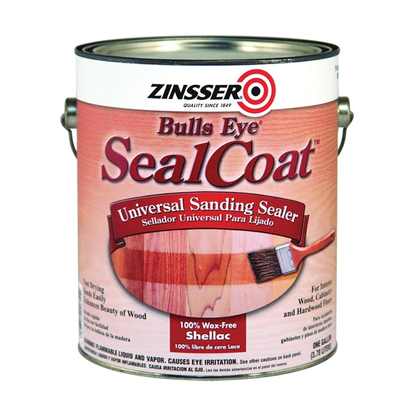 ZINSSER Bulls Eye SealCoat 821 Sanding Sealer, Clear, Liquid, 1 gal