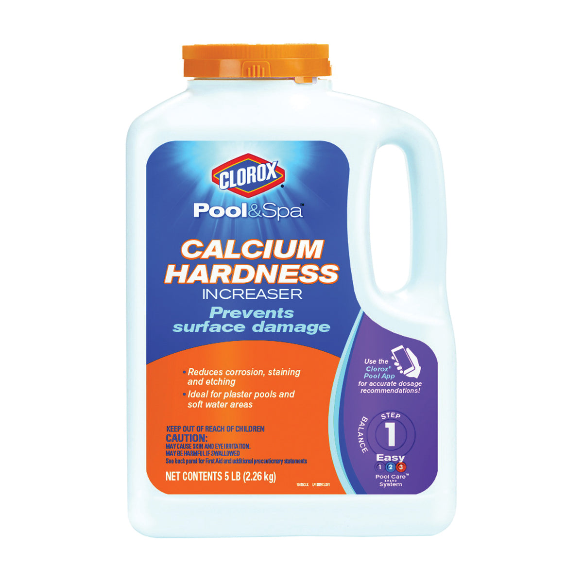 Clorox 12204CLX Calcium Hardness Increaser, 5 lb, Granular, Odorless, Off-White