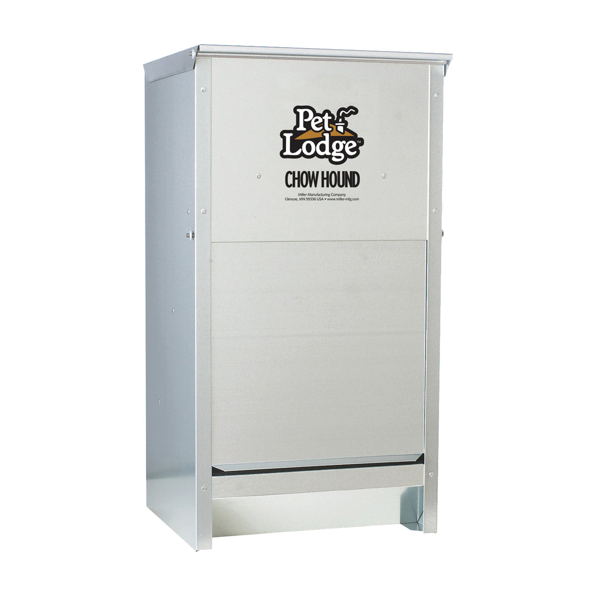 Pet Lodge CH25 Pet Feeder, 25 lb Volume, Galvanized Steel